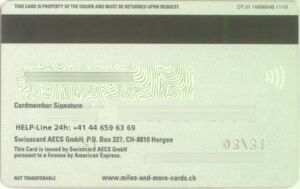 Swiss Airplane Miles and More