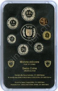Various Francs (Mint set 1994 - 1998)