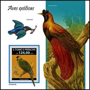 stamp-pezoporus-wallicus-s-o-tom-and-pr-ncipe-exotic-birds-2021