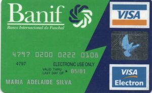 Bank Card Banif Banco Internacional do Funchal (Visa Electron) (Banco