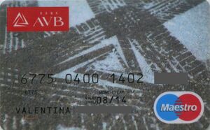 Bank Card: Bank AVB Logo (Avtovazbank, RussiaCol:RU-MS-0531