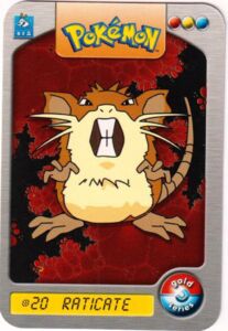 ปฏิทินพก: Pokemon Raticate (รัสเซีย(Cartoons) Col:RUS-2002-Cart-011.020 📅