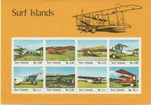 Stamp Vintage Aircraft (Fantasy Issues(Surf Islands) ColSF 199410 ????