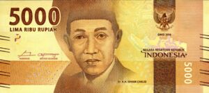 Banknote: 5,000 Rupiah (Indonesia) (2016-2021 "National Heroes" Issue