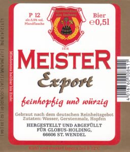 Drink Label: Meister Export (Neues Torgauer Brauhaus, Germany, Federal ...