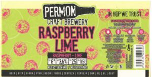 Drink Label: Raspberry lime (Pivovar Permon Sokolov, Czech RepublicCol ...