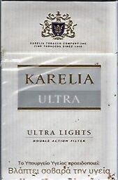 karelia light cigarettes Cigarette Pack: Karelia Ultra Lights (Greece(Karelia Ultra Lights)  Col:GR-CT-6540 🚬