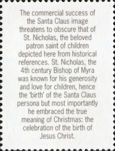 St. Nicholas in Red Robe, with Christmas Tree & Sack of Toys