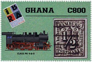 Class P8 Railway Locomotive & Hamburg !/2p stamp