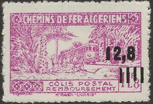 Algerian Railways - M'raier Oasis surcharged