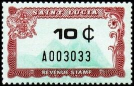 Coat of arms, floral motifs and the Pitons