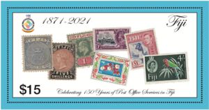 Stamp: Fijian Postage Stamps (Fiji(Fiji Post Office 150th Anniversary ...