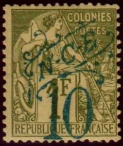 Type Alphée Dubois overprinted and surcharged