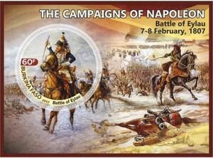 Stamp: Great People The campaigns of Napoleon Battle of Eylau (Burkina ...