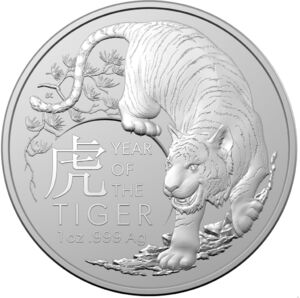 コイン: 1 Dollar (Year of The Tiger 虎 1 Oz.) (オーストラリア