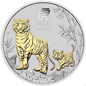 コイン: 1 Dollar (Year of the Tiger 虎 - Gilded) (オーストラリア