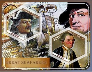 Stamp: Great People Great seafarers (Burkina Faso: Illegal Stamps(Great ...