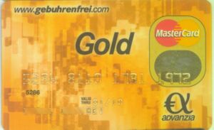 Bank Card: Advanzia - Gold (Advanzia Bank S.A., Germany, Federal ...