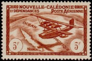 Seaplane and Map of New Caledonia
