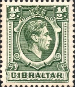 King George VI (1895-1952) Facing Right in Scrolled Oval