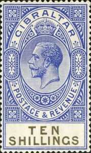 Portrait of George V (facing left), in large oval (10s)