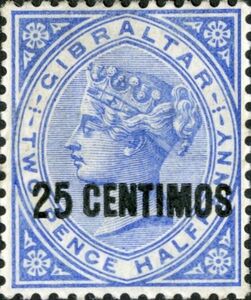 Queen Victoria (1819-1901), Overprint (blue/black)