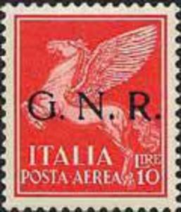 Airmail, Pegasus . Ovpt. G.N.R., Verona Issue
