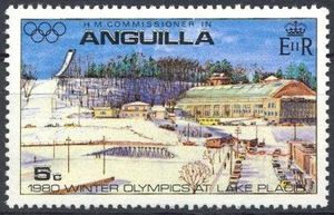 Lake Placid and Olympic Rings