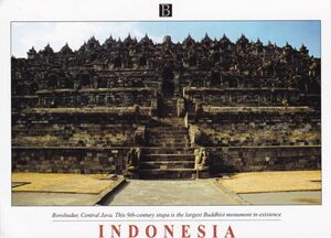 Postais: Borobudur, Central Java. The 9th century Stupa is the largest ...