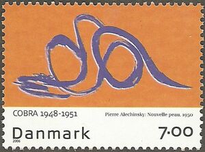 "New Skin" by Pierre Alechinsky (1950)