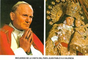 엽서: Recuerdo de la visita del Papa Juan Pablo II a Valencia (스페인 ...