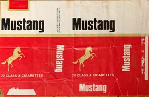 Cigarette Pack: Mustang (Colombia(Mustang) Col:CO-CT-0077 🚬