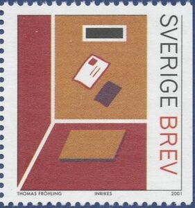 Letter dropping through letter box slot