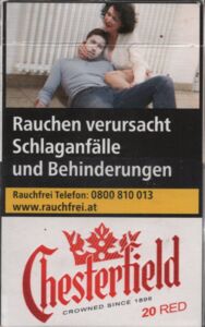 Cigarette Pack: Chesterfield 20 Red (AustriaCol:AT-CT-0049