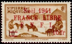 Team of Dogs overprinted and surcharged