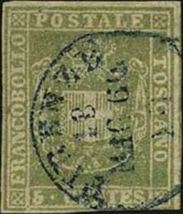 Stamp: Provisional Government - Coat of Armas (TuscanyMi:IT-TO 18b,Sn ...