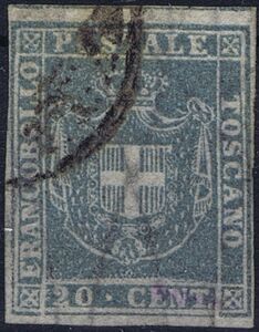 Stamp: Provisional Government - Coat of Armas (TuscanyMi:IT-TO 20b,Sn ...