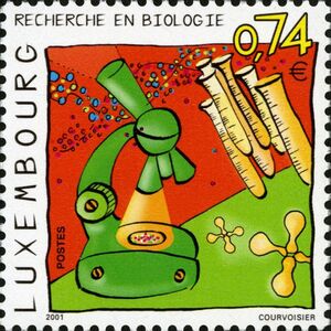 Microscope and Test-tubes (Biological Research)