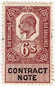 Contract Note Edward VII 6/-