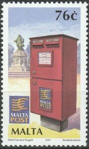 MaltaPost letter box on pedestal, Floriana