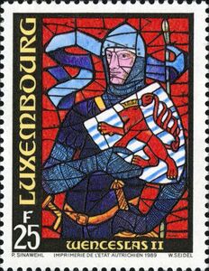 Stamp Wenceslas II (13611419), German Emperor (Luxembourg(History of