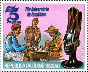 Scouts playing chess