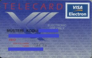 Bank Card: Telecard (Yapi Kredi Bankasi, Türkiye (Turkey)Col:TR-VE-0013.06