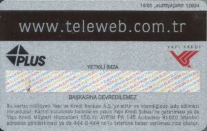 Bank Card: Telecard (Yapi Kredi Bankasi, Türkiye (Turkey)Col:TR-VE-0013.06