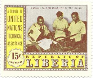 Workers and printing press