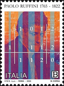 Stamp: Paolo Ruffini, Mathematician, Bicentenary of Death (ItalyMi:IT ...