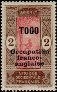 Stamp of Dahomey overprinted