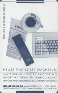 Phonecard Heller Bank Ag 1 Deutsche Telekom Germany Federal