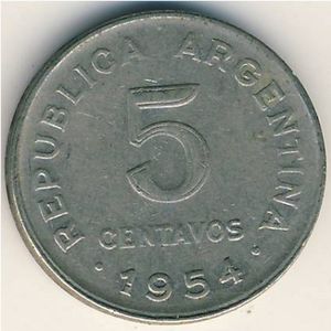 5 Centavos (smaller head, smooth edge)