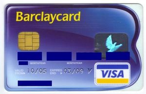 Bank Card: Barclaycard (Barclays Bank, United Kingdom of Great Britain Bank Card: Barclaycard (Barclays Bank, United Kingdom of Great Britain